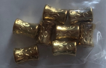 Perlzylinder mit Ornament, echt vergoldet